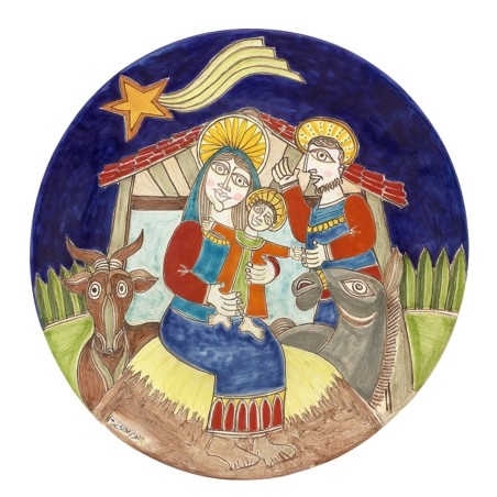 DS Plate Nativity PT30DS De Simone Pottery