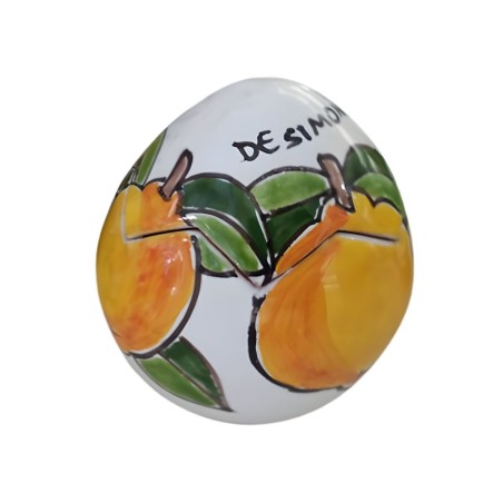 Uovo pasqua artigianale Limoni ceramiche de simone