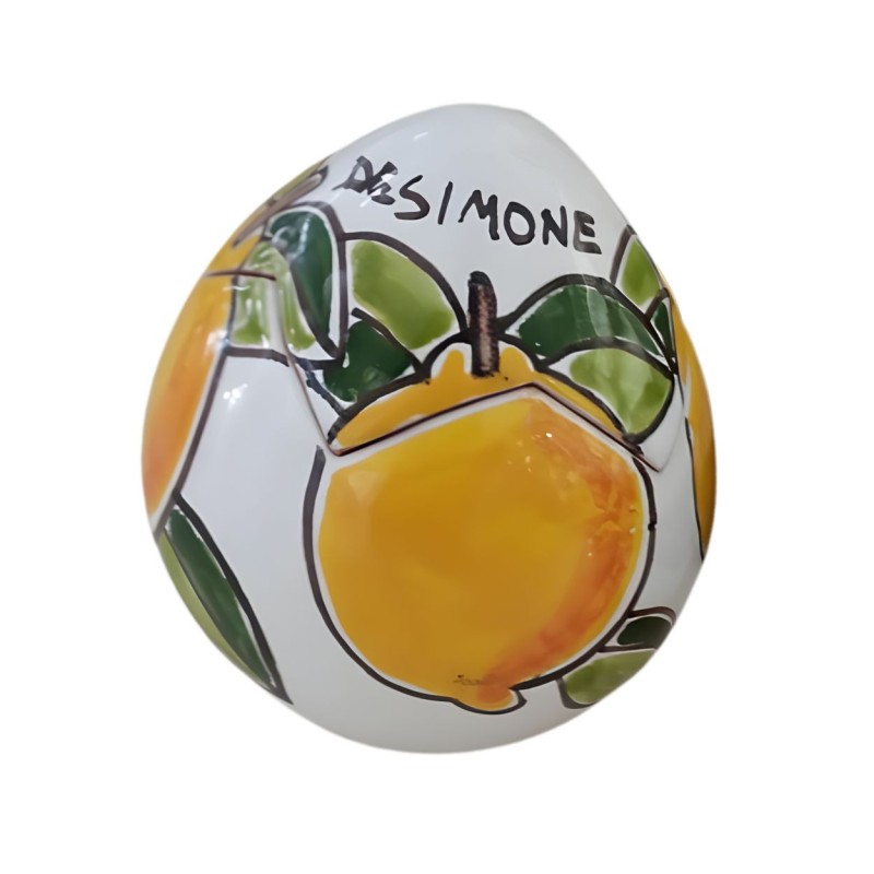 Scatola uovo pasqua Limoni fatto a mano ceramiche de simone