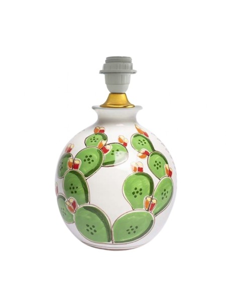 Base per lampada dipinta a mano Fichi d'India Ceramiche siciliane De Simone