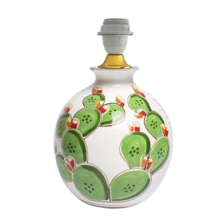 Handpainted lamp base Prickly Pears Ceramiche De Simone sicilian pottery