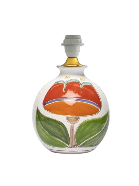 Base per lampada dipinta a mano Tulipano Ceramiche siciliane De Simone