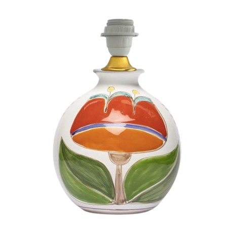 Base per lampada dipinta a mano Tulipano Ceramiche siciliane De Simone