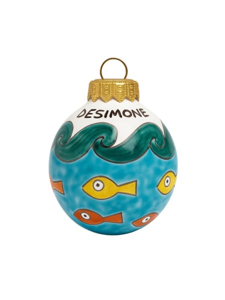 Handmade Christmas Bauble Gadir Ceramiche De Simone Pottery