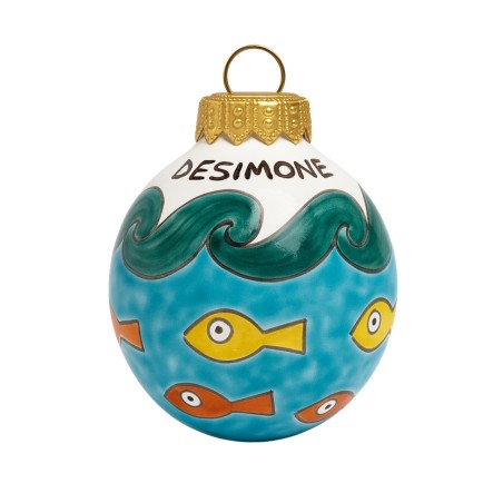 Handmade Christmas Bauble Gadir Ceramiche De Simone Pottery
