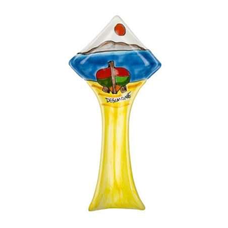 Kitchen handmade ceramic Spoon rest Dammusi Elaborato De Simone Pottery