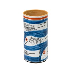 Portabottiglia utensili in ceramica decorato a mano Itaca ceramiche artigianali siciliane De Simone