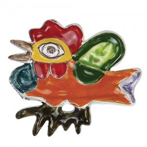 Bas-Relief Rooster UCR361-05 de simone pottery
