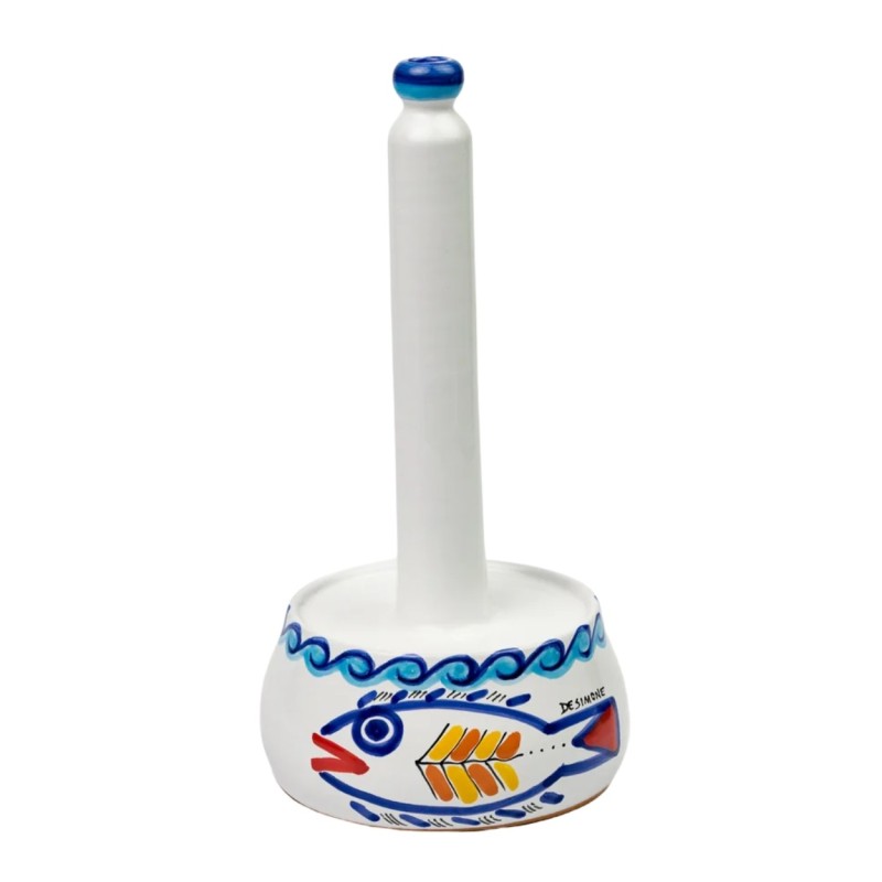 Kitchen roll holder Levante De Simone Sicilian handmade Pottery