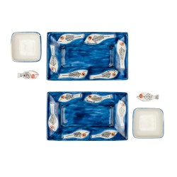 Handmade ceramic sicilian Sushi set Itaca De Simone Pottery