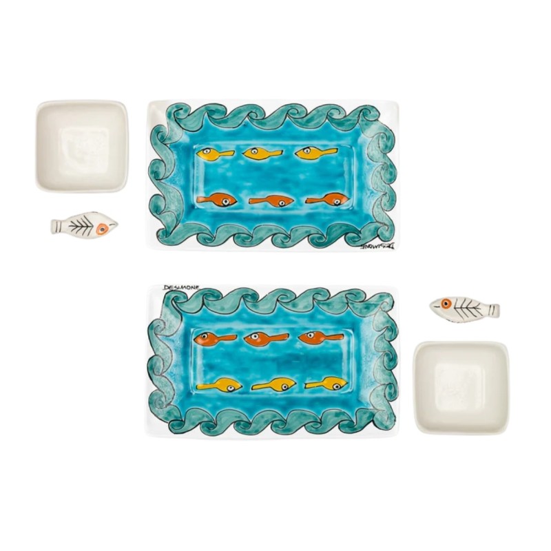 Set sushi ceramica artigianale siciliane De Simone Gadir