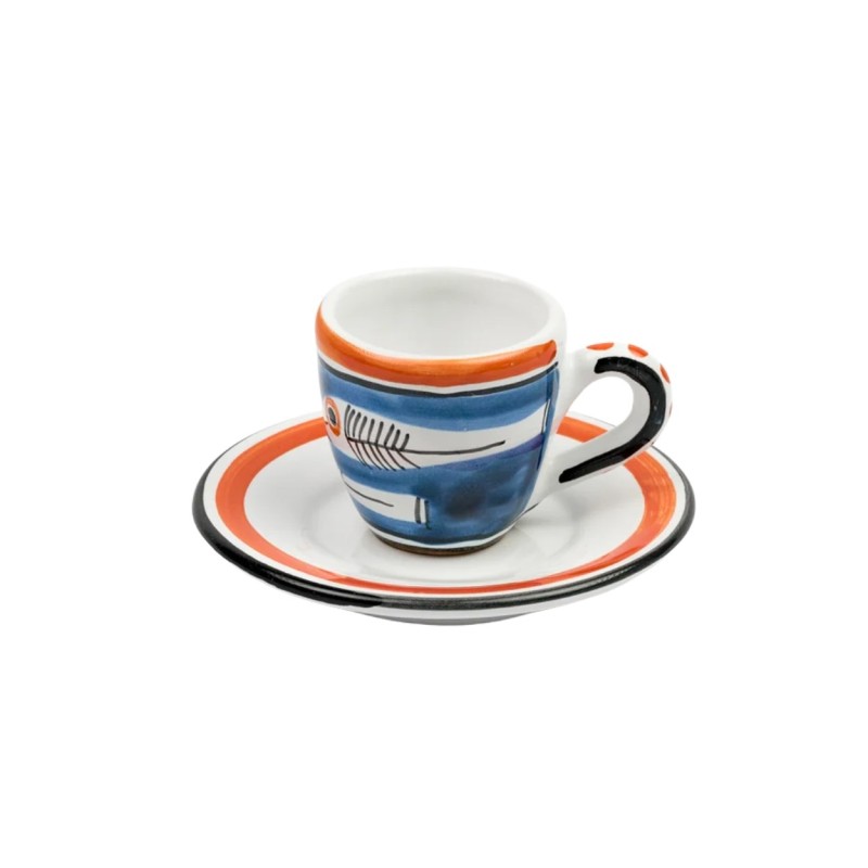 Tazzina da caffè Piattino Itaca ceramiche de simone Mangiallegro TZZ56IT