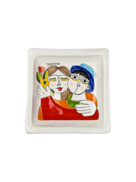 Squared Plate Lovers PQFKE desimone pottery
