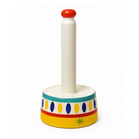 Kitchen roll holder Lipari De Simone Sicilian handmade Pottery