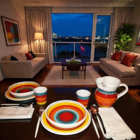 Mise en place Pantelleria Ceramiche De Simone