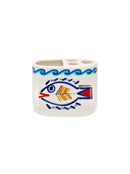 Portaspazzolini artigianale ceramiche siciliane de simone Levante