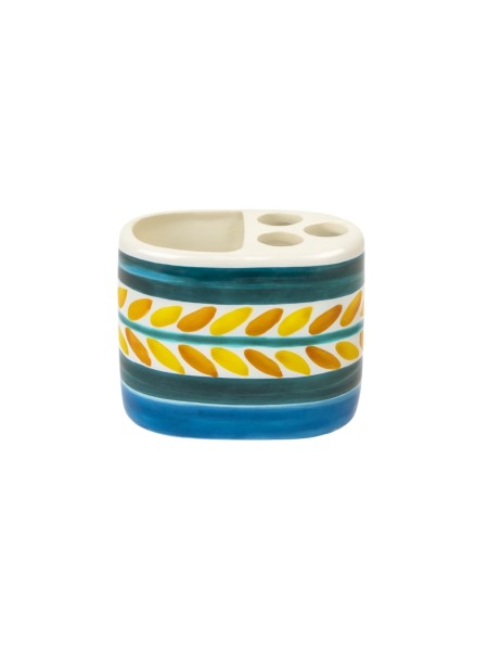 Portaspazzolini artigianale ceramiche siciliane de simone Segesta