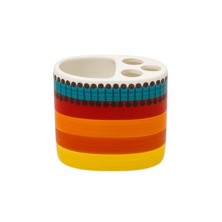 Handmade ceramic sicilian Toothbrush Holder de simone pottery Pantelleria