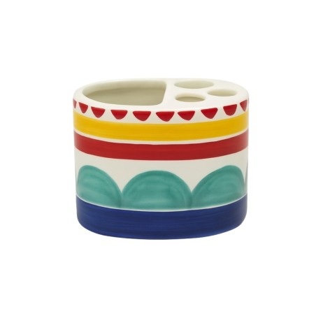 Portaspazzolini artigianale ceramiche siciliane de simone Alicudi