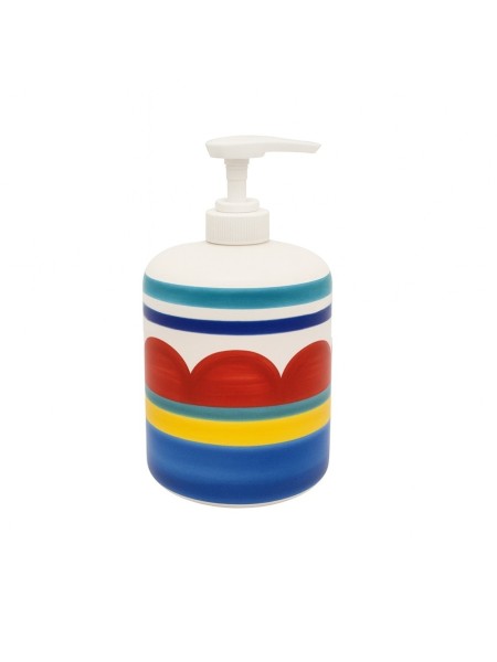 Ceramic soap dispenser Sibari De Simone handmade sicilian pottery