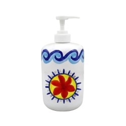 Ceramic soap dispenser Tramontana De Simone handmade sicilian pottery
