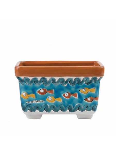 Fioriera vaso rettangolare ceramiche de simone Gadir