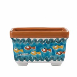 Ceramic flower planter Gadir de simone pottery