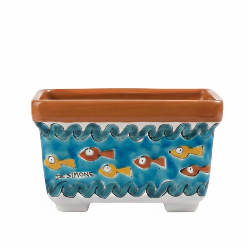 Fioriera vaso rettangolare ceramiche de simone Gadir