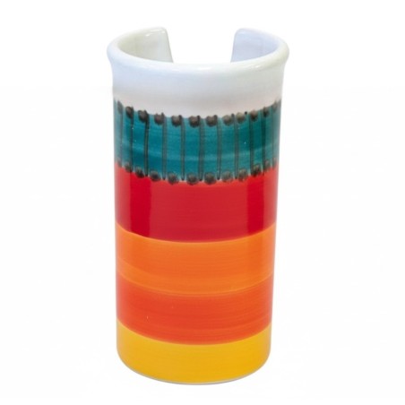 handmade sicilian ceramic Glass Holder Pantelleria de simone pottery