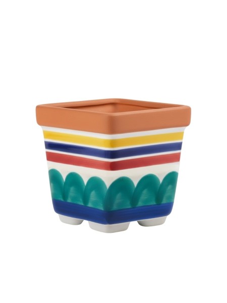 Vaso quadrato portapianta Ceramiche De Simone Alicudi