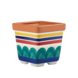 Vaso quadrato portapianta Ceramiche De Simone Alicudi