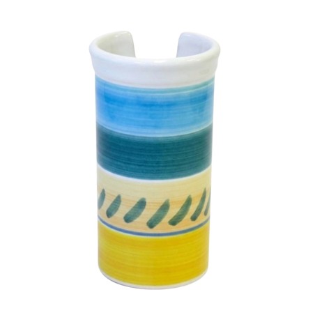 handmade sicilian ceramic Glass Holder Naxos de simone pottery