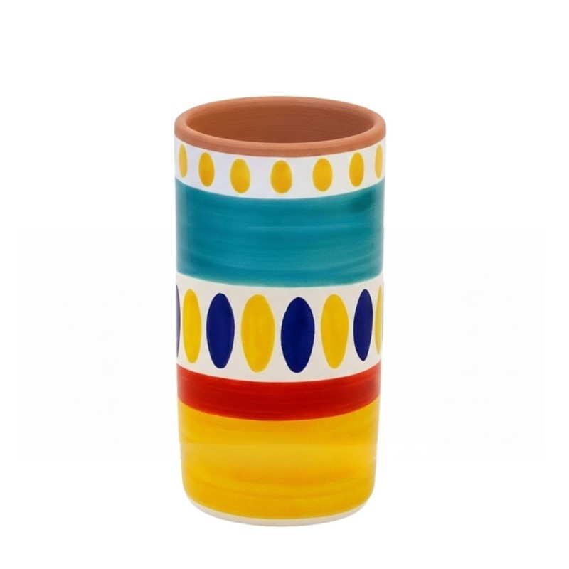 handmade sicilian ceramic wine utensil Holder Lipari de simone pottery