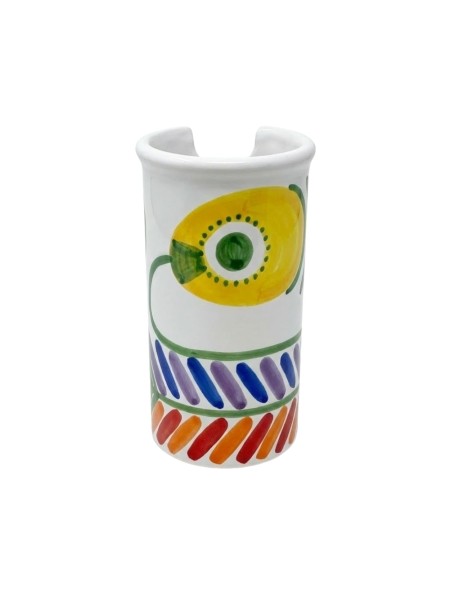 handmade sicilian ceramic Glass Holder Filicudi de simone pottery