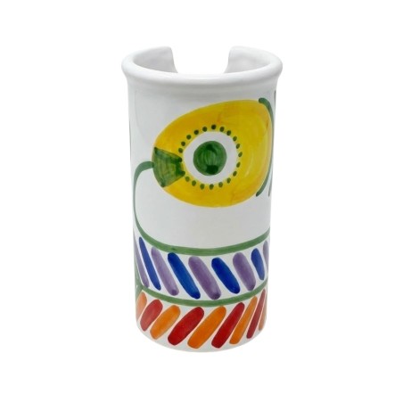 handmade sicilian ceramic Glass Holder Filicudi de simone pottery