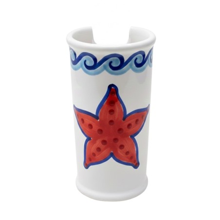 handmade sicilian ceramic Glass Holder Maestrale de simone pottery