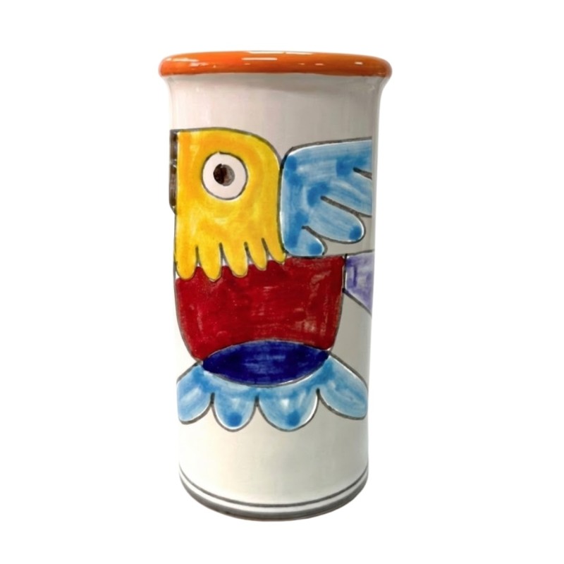 Portabicchieri Folk Uccello Ceramiche De Simone