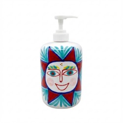 Ceramic soap dispenser Salina De Simone handmade sicilian pottery