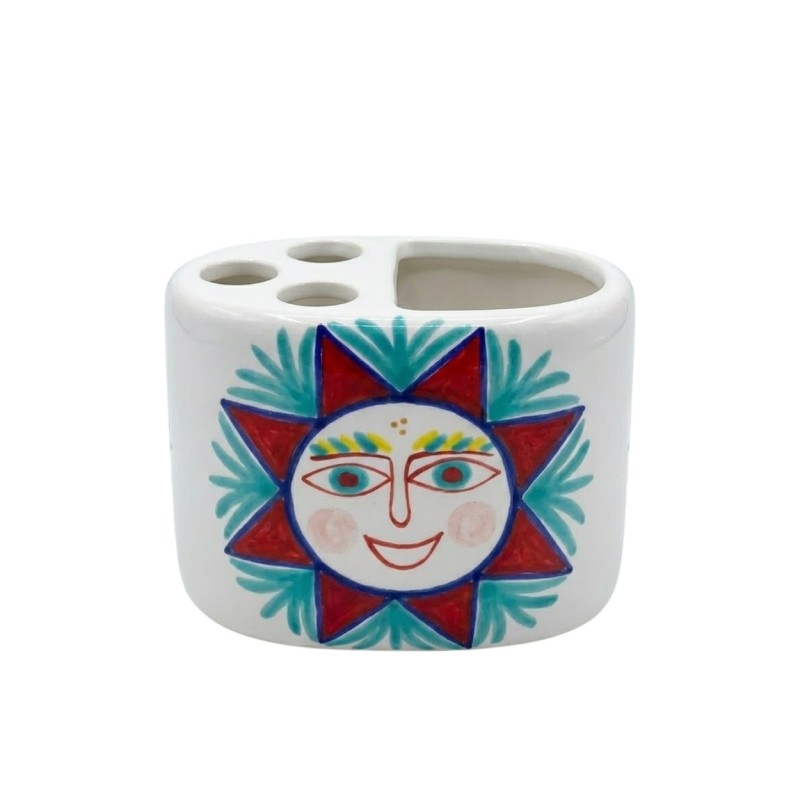 Portaspazzolini artigianale ceramiche siciliane de simone Salina