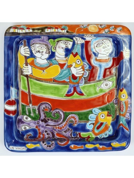 Piatto quadrato DS 28x28 Pescatori PQ28DS-6
