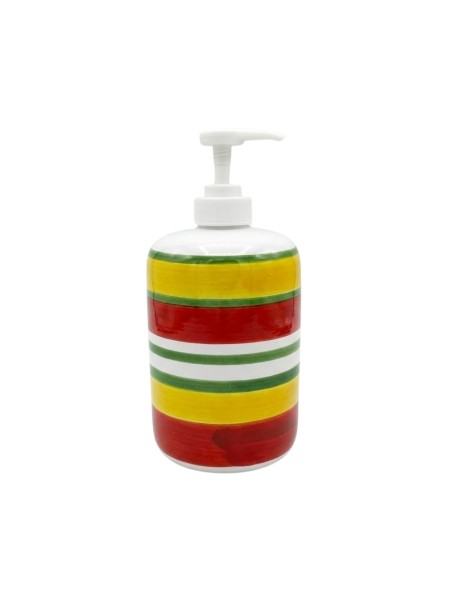 Ceramic soap dispenser Procida De Simone handmade sicilian pottery