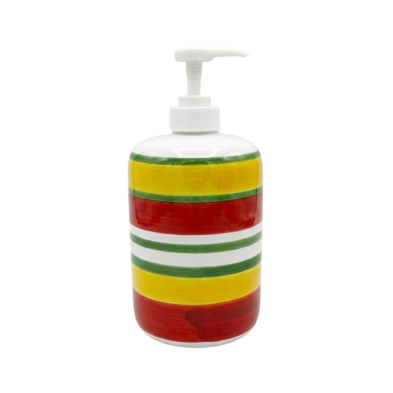 Ceramic soap dispenser Procida De Simone handmade sicilian pottery