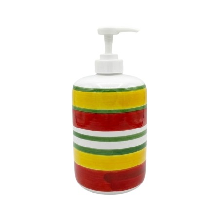Ceramic soap dispenser Procida De Simone handmade sicilian pottery