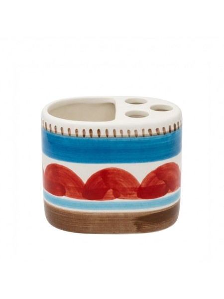 Handmade ceramic sicilian Toothbrush Holder de simone pottery Lampedusa