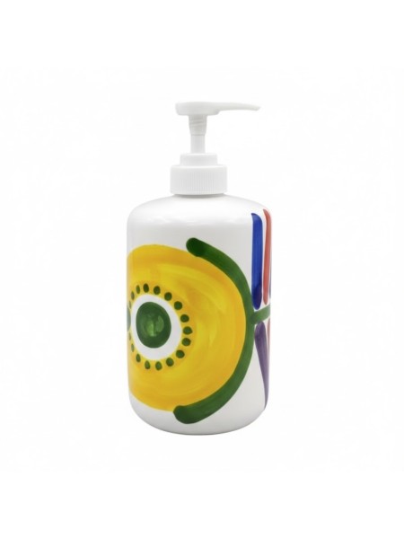 Ceramic soap dispenser udi De Simone handmade sicilian pottery