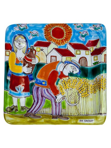 Squared Plate 24x24 DS Wheat harvest