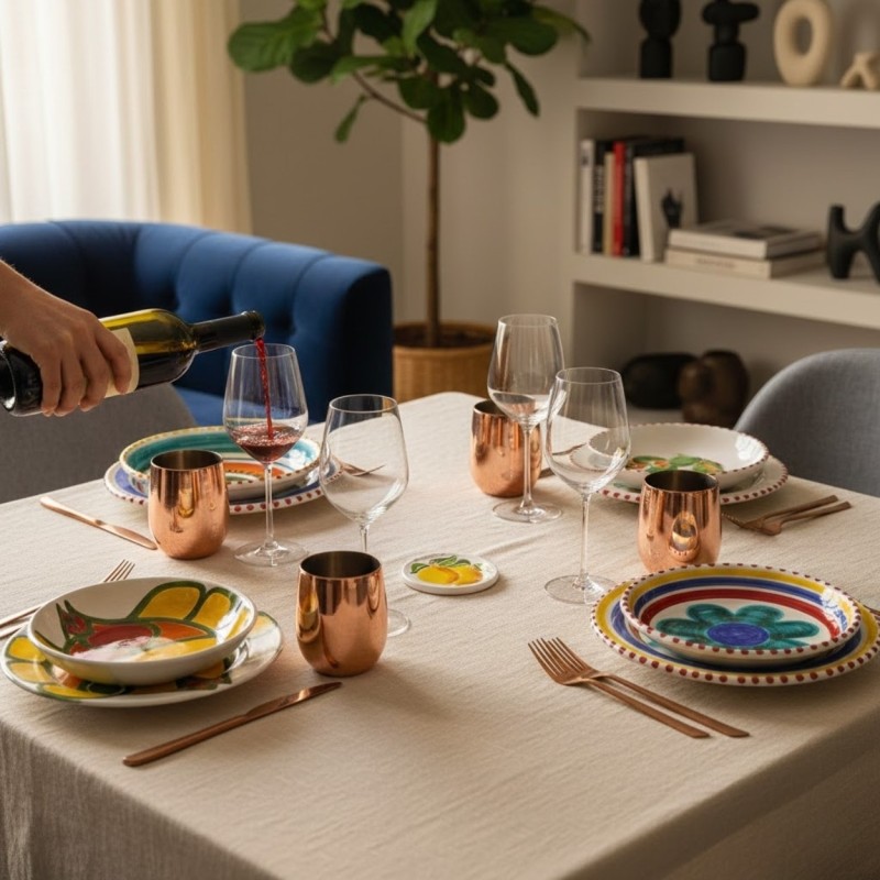 Bottle coasters Folk Lemons SBT5FKAR