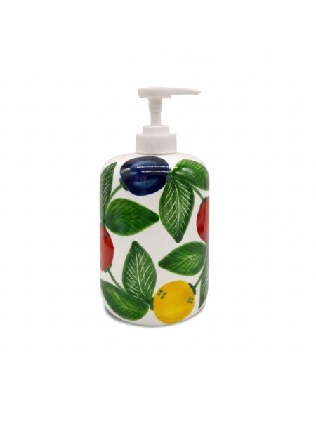 Ceramic soap dispenser Elba De Simone handmade sicilian pottery