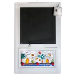 Blackboard with potholders hanger