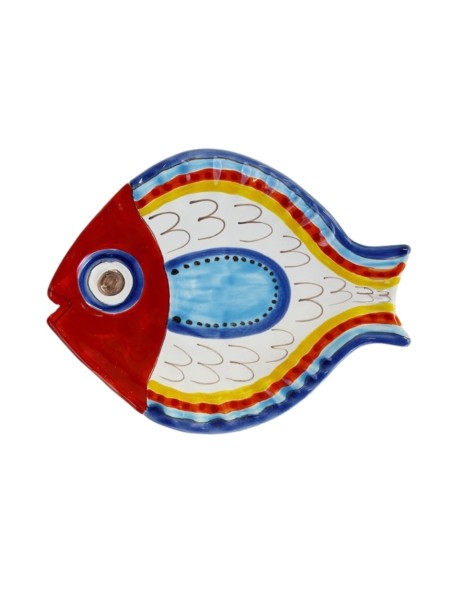 Fish bottom plate PT2PE De Simone Pottery